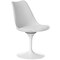Fabulaxe Swivel Tulip Side Chair w/Cushioned Seat, White Polypropylene Accent Side Chair QI004628.WT - alternate 1